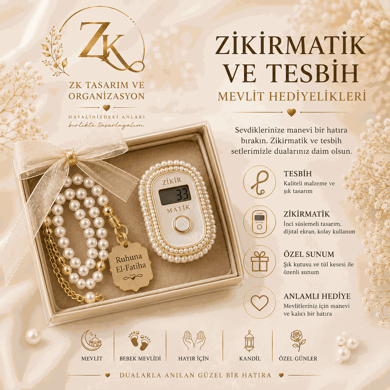 Zikirmatik ve Tesbih-Mevlit Hediyelikleri